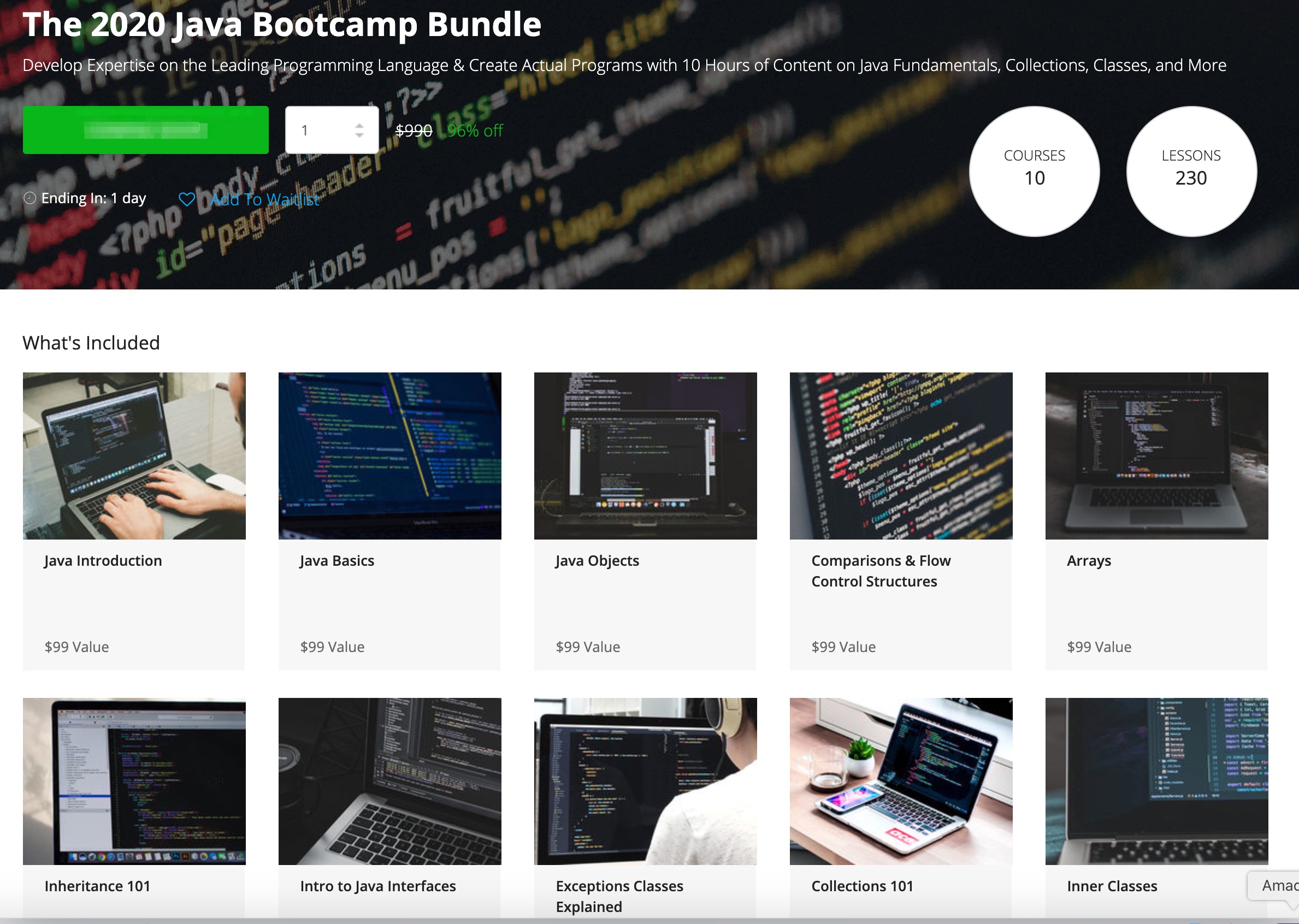 The 2020 Java Bootcamp Bundle Develop Expertise on the Leading Programming Language & Create Actual Programs with 10 Hours of Content on Java Fundamentals, Collections, Classes, and More