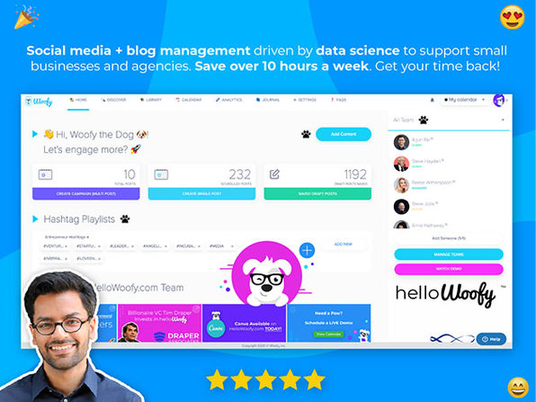$49 HelloWoofy™ Social Media Management 1-Year Subscription