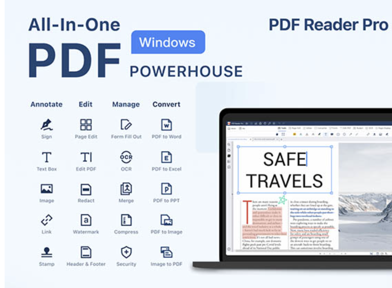 PDF Reader Pro Smart PDF Editor & Converter Tool License For Windows